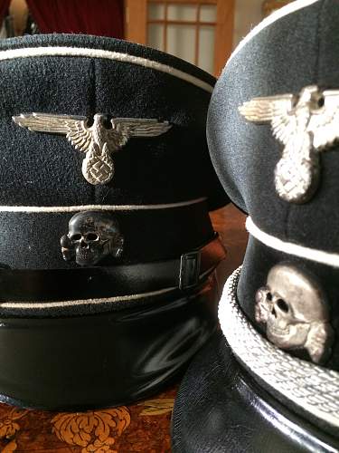 black SS officer's cap