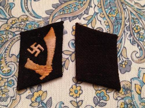 Large group of SS cloth insignia