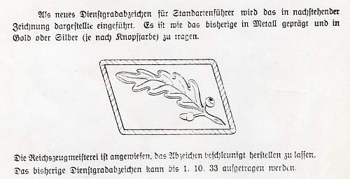 Very Early Standartenfuhrer Collar Tabs