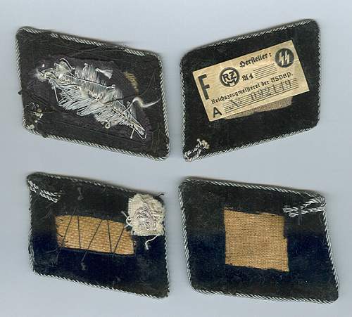 Very Early Standartenfuhrer Collar Tabs