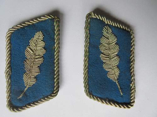 Very Early Standartenfuhrer Collar Tabs