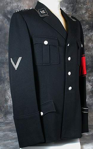 black SS uniform in wear