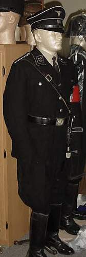 black SS uniform in wear