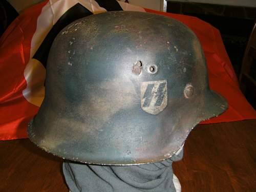 Leibstandarte SS camo M42 Helmet