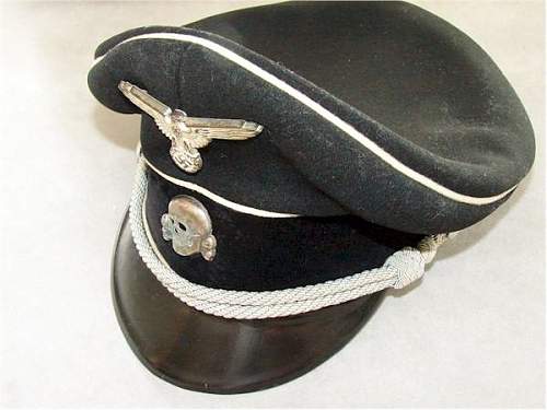 a black SS officer's cap of early make