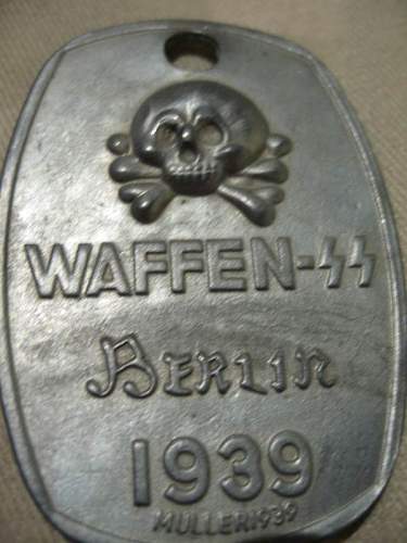 Waffen SS tag Berlin 1939: Authentic piece?