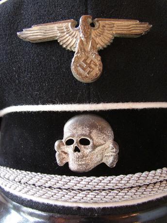 a black SS officer's cap of early make