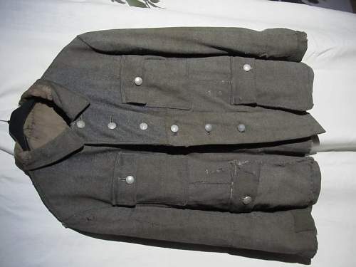 Question SS(?) Field blouse of prisoner of war, PW on back