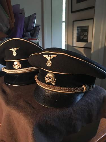 a black SS officer's cap of early make