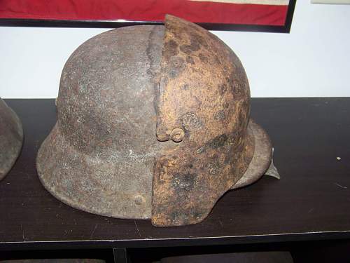 WW1 German helmet sniper shield