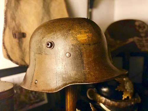 M16 Mimikri stahlhelm, with steel (1917) linerband - BF 64