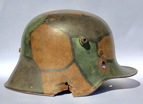 Battle Damaged M16 G62 Camo Helmet