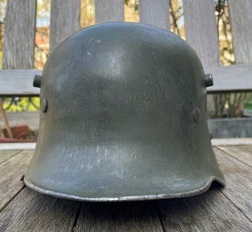 M17 K.u.k. Trans helmet re-issued WW2. Ex DD - Afrika??