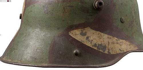 WW1 German M-16 Camouflaged Helmet ET 64