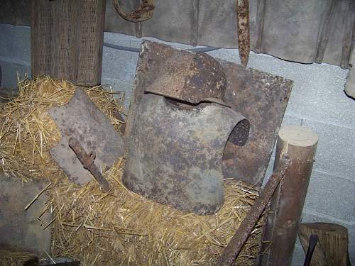 WW1 German helmet sniper shield