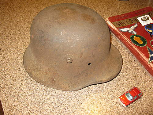 Rusty old helmet
