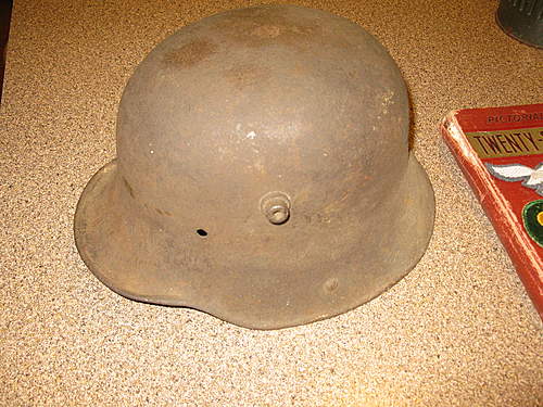Rusty old helmet