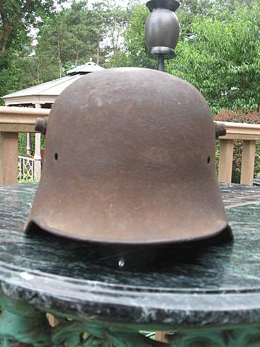 Rusty old helmet