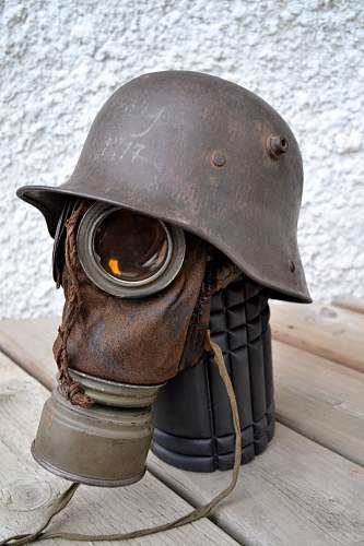 M17 German  Helmet and Gas Mask