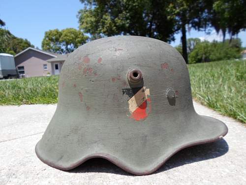 Ww1 german ear cut out m18 helmet