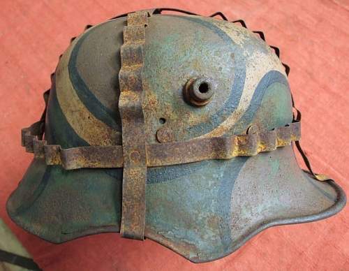 Ww1 german ear cut out m18 helmet