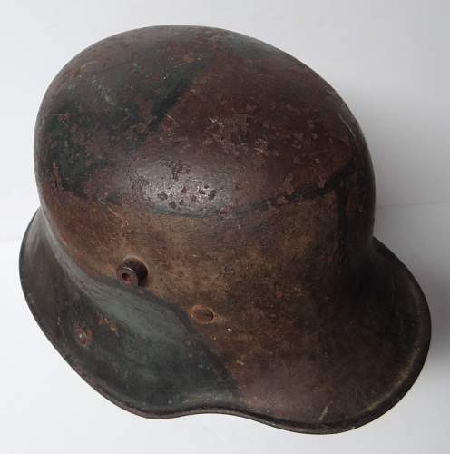 German WWI M17 Camo Helmet