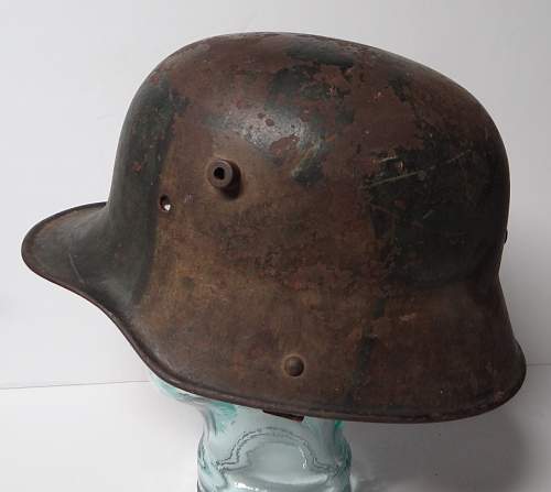 German WWI M17 Camo Helmet