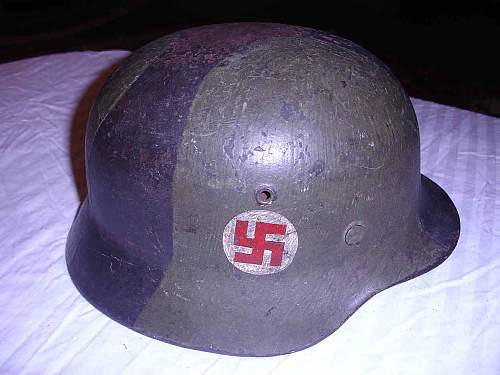 Waffen SS Foreign Latvia Volunteers Camo Helmet?