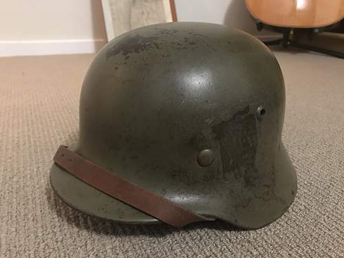 Post War Norwegian Repainted Stahlhelm