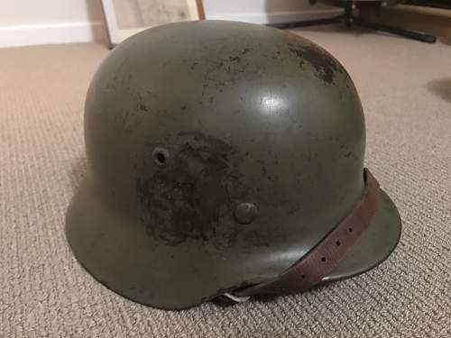 Post War Norwegian Repainted Stahlhelm