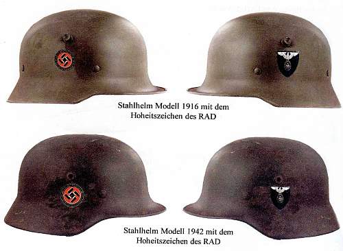 HELP ME indentify FAKE or not SA Feldherrnhalle M35 and RAD Helmet