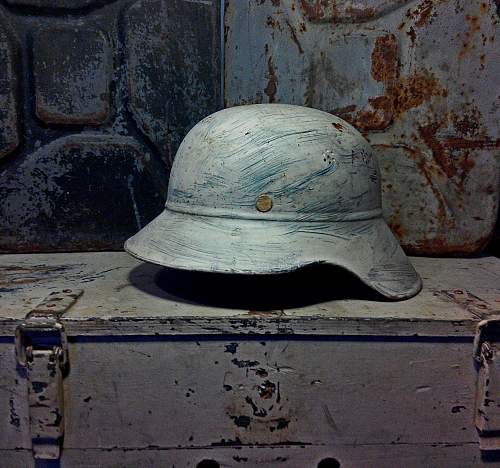 Luftschutz helmets 'attic/barn finds'