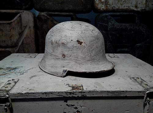 Luftschutz helmets 'attic/barn finds'