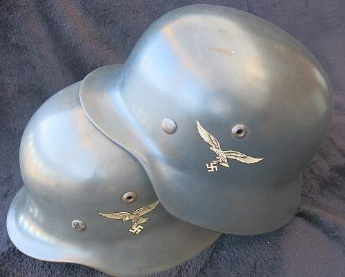 Luftwaffe SE64 double decal M35  helmet