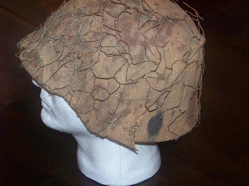 Normandy chicken wire helmet