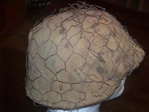 Normandy chicken wire helmet