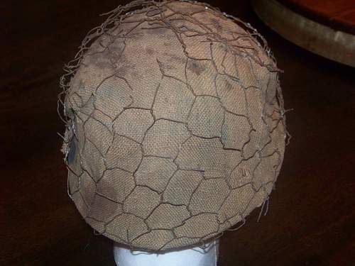 Normandy chicken wire helmet