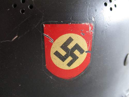 M34 feuershultzpolizei helmet war time or postwar?