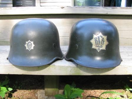 RLB helmets with different size decals