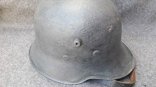 Transitional austrian wehrmacht m16 stahlhelm  single decal helmet