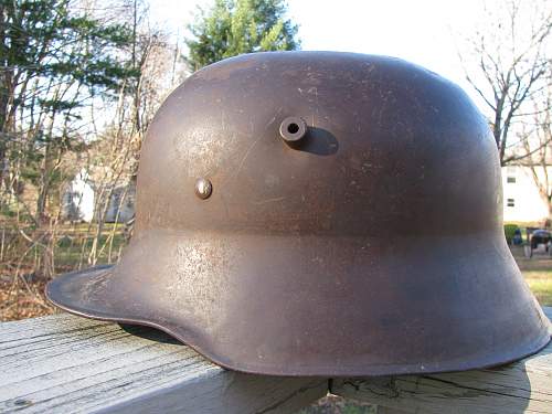 Transitional austrian wehrmacht m16 stahlhelm  single decal helmet