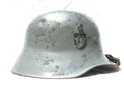 Transitional austrian wehrmacht m16 stahlhelm  single decal helmet