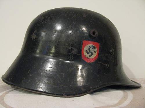 Transitional austrian wehrmacht m16 stahlhelm  single decal helmet