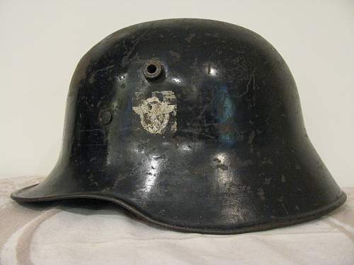 Transitional austrian wehrmacht m16 stahlhelm  single decal helmet