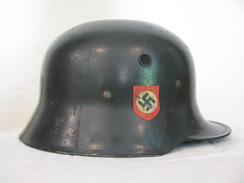 Transitional austrian wehrmacht m16 stahlhelm  single decal helmet