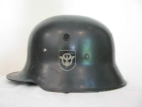 Transitional austrian wehrmacht m16 stahlhelm  single decal helmet