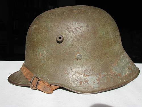 Transitional austrian wehrmacht m16 stahlhelm  single decal helmet