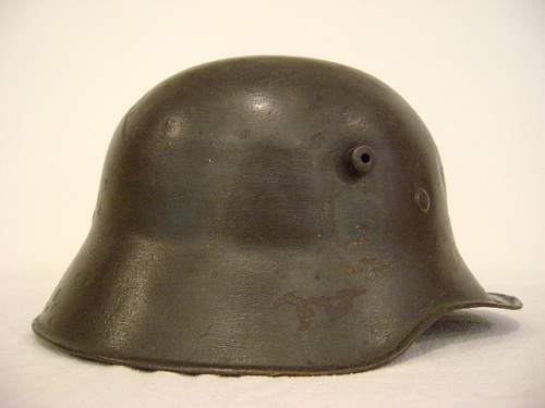 Transitional austrian wehrmacht m16 stahlhelm  single decal helmet