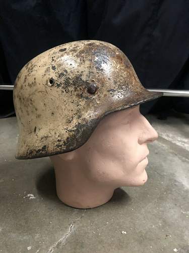 German M35 Snow Camo - Vet Art, Vet Bring Back Helmet