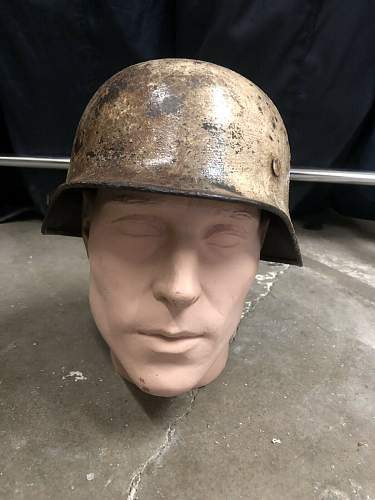 German M35 Snow Camo - Vet Art, Vet Bring Back Helmet